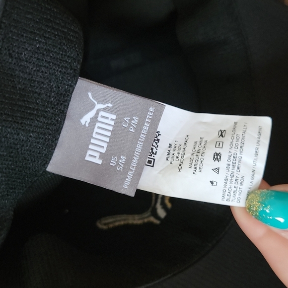 Puma Fitted Baseball Cap Size Small Black Embroidered - Picture 5 of 6